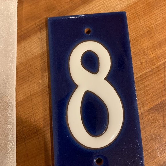 Italian handcast ceramic house numbers - Picture 4 of 5